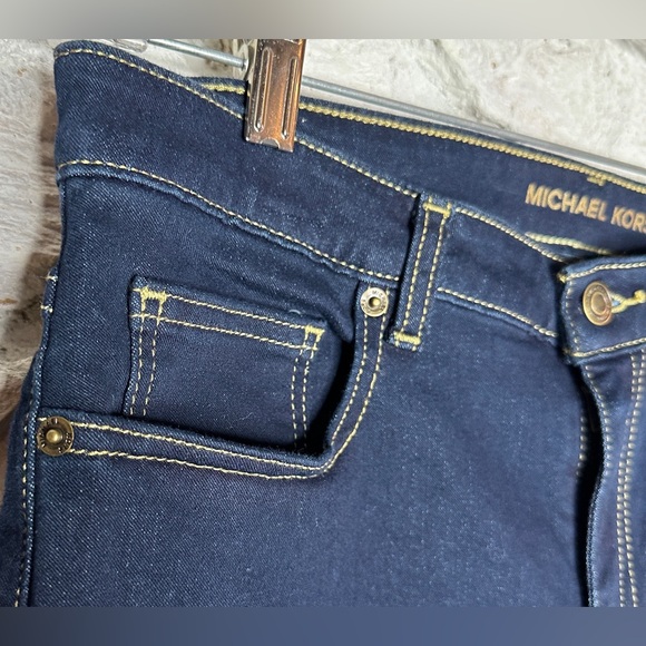 MICHAEL Michael Kors | Women’s Izzy Cropped Skinny Dark Wash Jeans, Size 13. - Picture 4 of 16